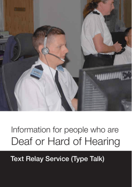 Contact Information for People Who Are Deaf or Hard of Hearing