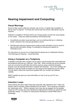 BBC hearing impairment and computing