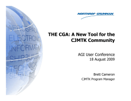 THE CGA: A New Tool for the CJMTK Community