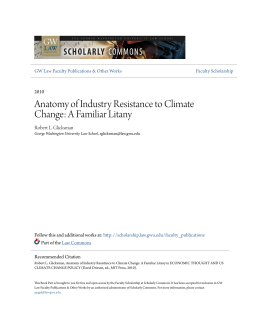 Anatomy of Industry Resistance to Climate Change: A Familiar Litany