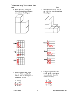 Cube-n-ometry Worksheet Key