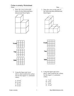 Cube-n-ometry Worksheet