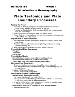 Plate Tectonics and Plate Boundary Processes