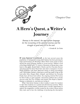 A Hero`s Quest, a Writer`s Journey