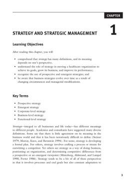 strategy and strategic management