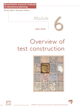 Overview of test construction
