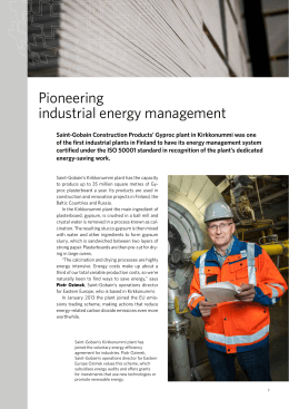 Pioneering industrial energy management