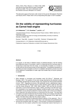 On the validity of representing hurricanes as Carnot heat engine