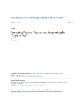 Protecting Patients` Autonomy: Supporting the “Right