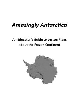 Lesson Plans - Tawani International Antarctic Expeditions
