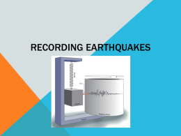 Recording Earthquakes PPT