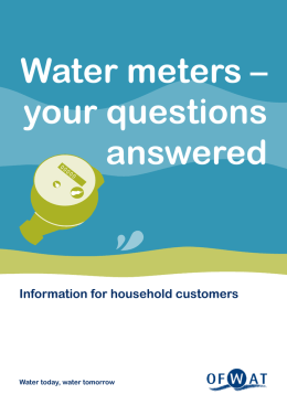 Water meters – your questions answered