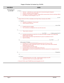 Ch. 10 Section 3/5 Outline Notes