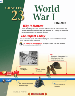 Chapter 23: World War I, 1914-1919