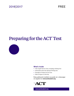 Preparing for the ACT Test