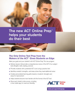 ACT Online Prep— School Version