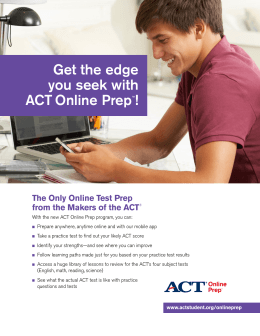 Benefits of ACT Online Prep to Students