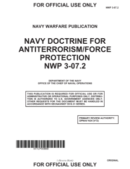 navy doctrine for antiterrorism/force protection nwp 3-07.2