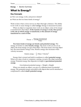 chapter 13 what is energy summary worksheet