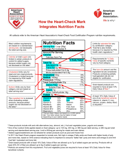 Nutrition Facts - American Heart Association