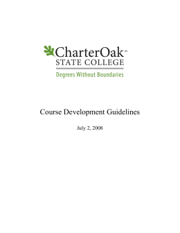 Course Development Guidelines