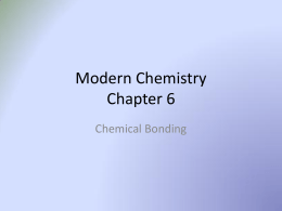 Modern Chemistry Chapter 6