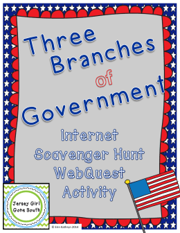 3 Branches of Government Scavenger Hunt