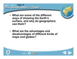 The Geographer`s Tools • What are some of the different ways of