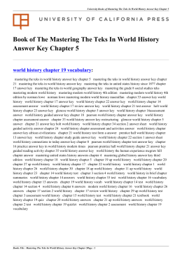 Mastering The Teks In World History Answer Key Chapter 5