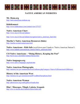 NATIVE AMERICAN WEBSITES Mr. Donn.org KidsKonnect Native