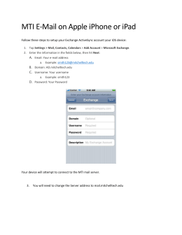 MTI E-Mail on Apple iPhone or iPad