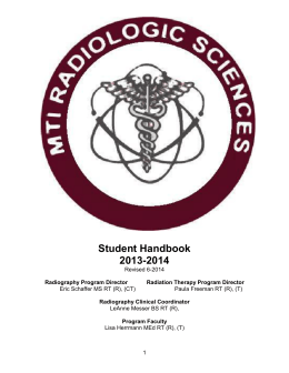 Radiologic Sciences Student Handbook