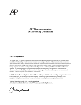AP® Macroeconomics 2012 Scoring Guidelines