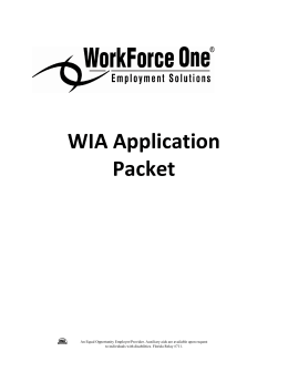 WIA Application Packet