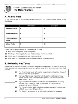 Chapter 5, Section 4: Guided Reading