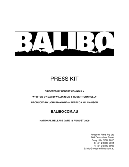 Balibo Press Kit