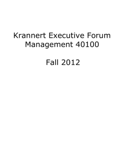 Fall 2012 Syllabus - Krannert School of Management