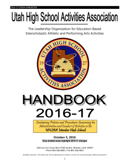 UHSAA Handbook