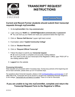 transcript request form - Capital Community College