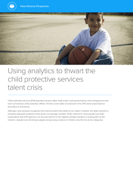 Using analytics to thwart the child protective services talent crisis