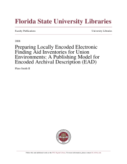 Preparing Locally Encoded Electronic Finding Aid Inventories for