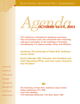 Agenda - Scottsdale Institute