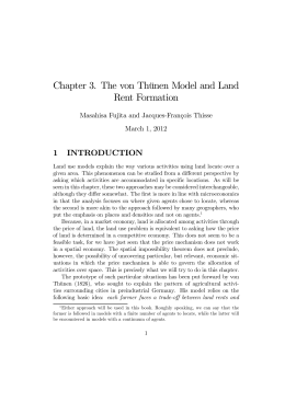 Chapter 3. The von Thünen Model and Land Rent Formation