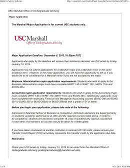 Qualtrics Survey Software - USC Marshall Current Students