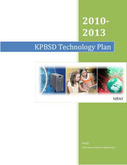 KPBSD Technology Plan - Kenai Peninsula Borough School District