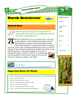 March Newsletter - Seward Middle School
