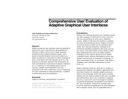 Comprehensive User Evaluation of Adaptive Graphical User Interfaces