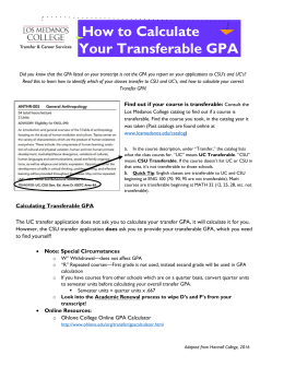 How to Calculate Your Transferable GPA