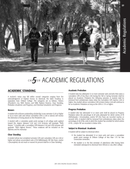 2011-2012 Catalog (Academic Regulations)