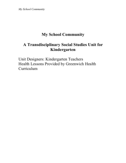 My School Community A Transdisciplinary Social Studies Unit for
